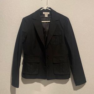 M Nine West Black Button Up Blazer